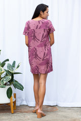 Stacey T-Shirt Dress (Catalina Mauve) - S