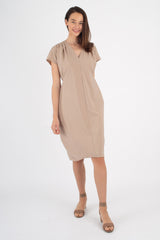 Filipa Tie Dress (Buttercream) - XS