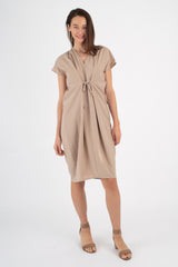 Filipa Tie Dress (Buttercream) - XS
