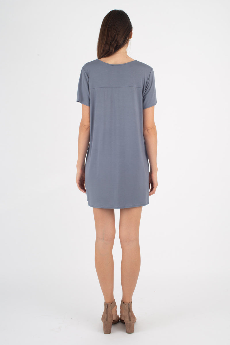 Stacey T-Shirt Dress (Vintage Blue) - S