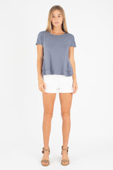 Jojo Peplum Top (Vintage Blue) - S