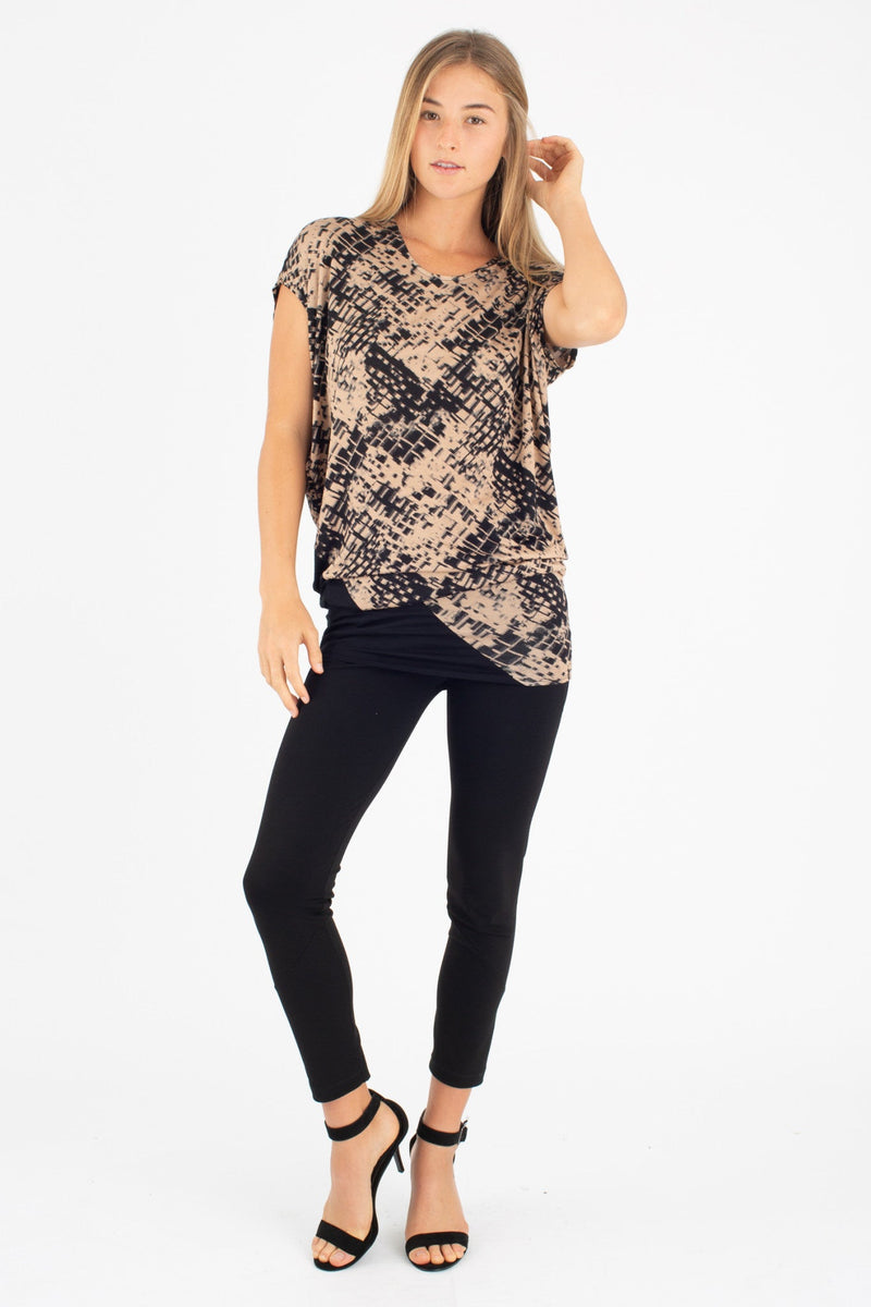 Kit Dress (Mocha Matrix/Black) - S