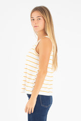 Nikki Tank Top (Ivory/Mustard Stripe) - M