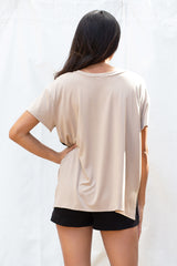 Austin Colorblock Tee (Cocoa/Black) - XS/S