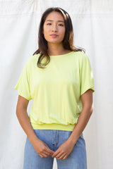 Luna Wrap Top (Chartreuse) - S