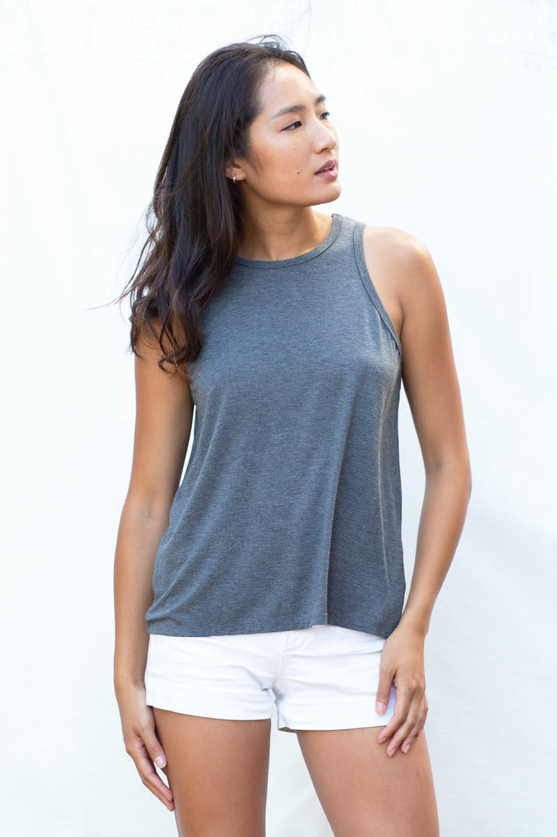 Michael Racer Tank Top (Charcoal) - L