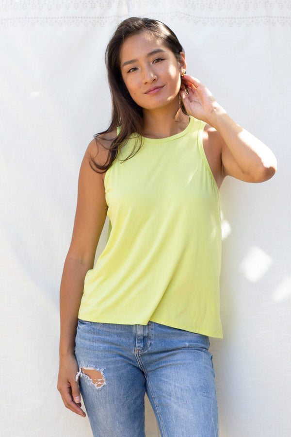 Michael Racer Tank (Chartreuse) - XS