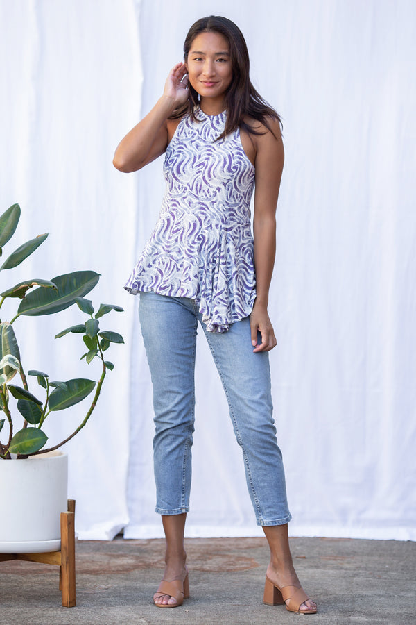 Charlotte Asym Top (Wandering Lavender) - XS