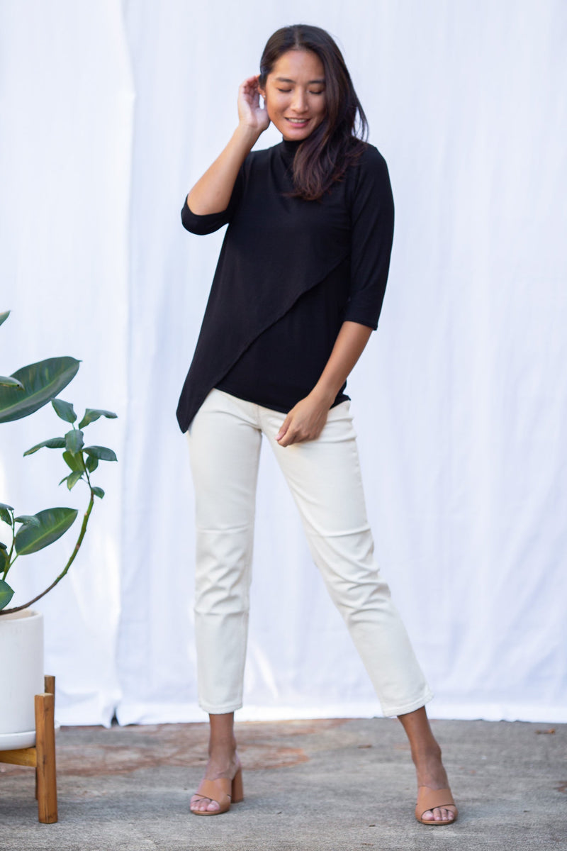 Gwen High Neck Top Black M Ten Tomorrow gwen-high-neck-top-black-m-ten-tomorrow