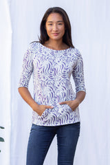 Meg Boatneck Top (Wandering Lavender) - S