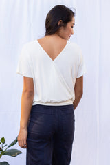 Luna Wrap Top (Ivory) - M