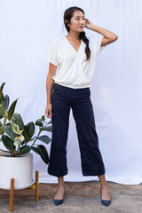 Luna Wrap Top (Ivory) - M