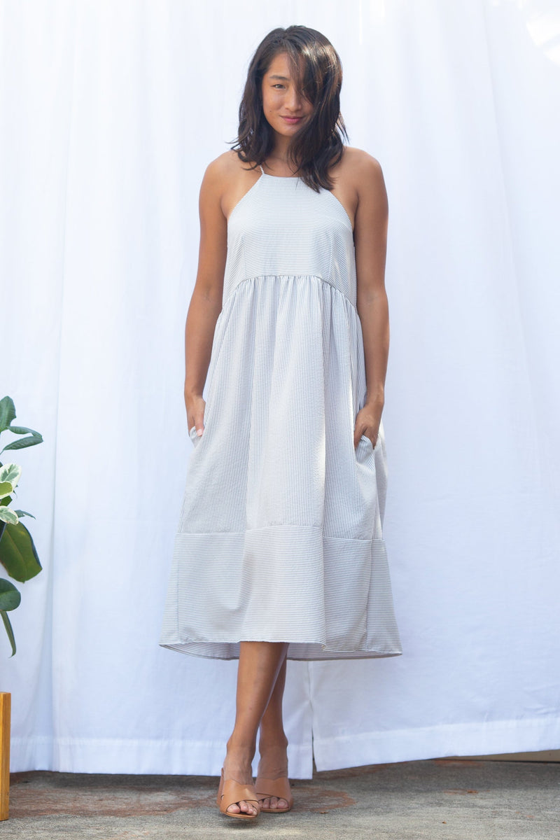 Marni Midi Dress (Oxford Stripe) - XS