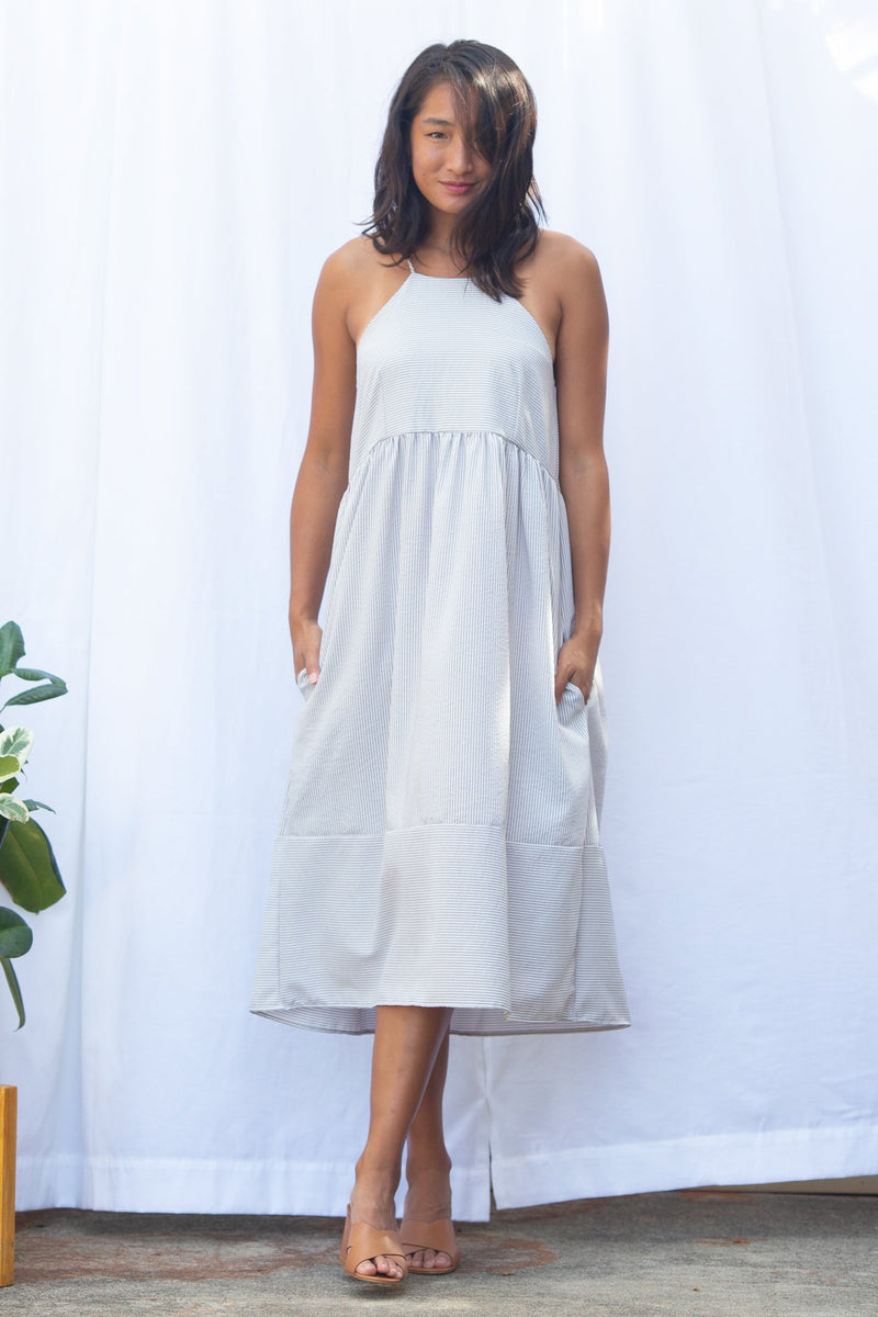 Marni Midi Dress (Oxford Stripe) - XS