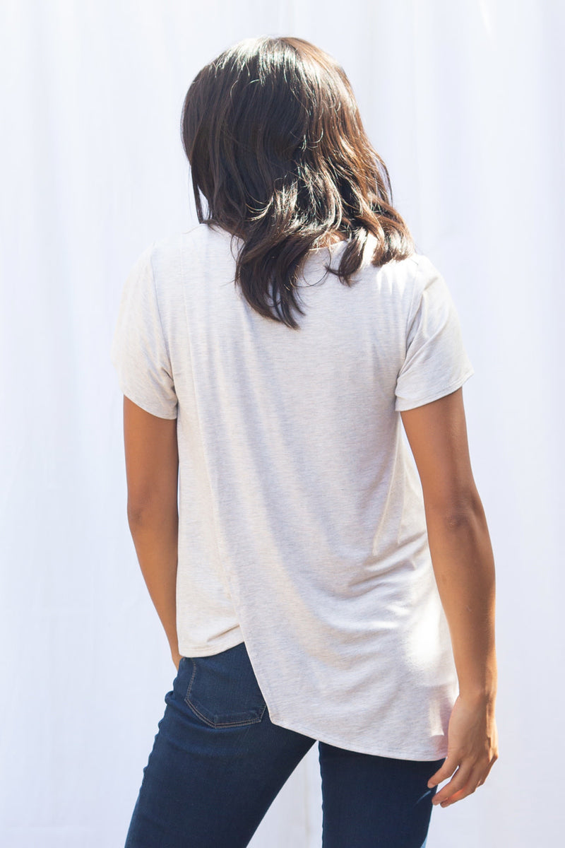 Gemma Asymmetrical Tunic (Oatmeal) - M