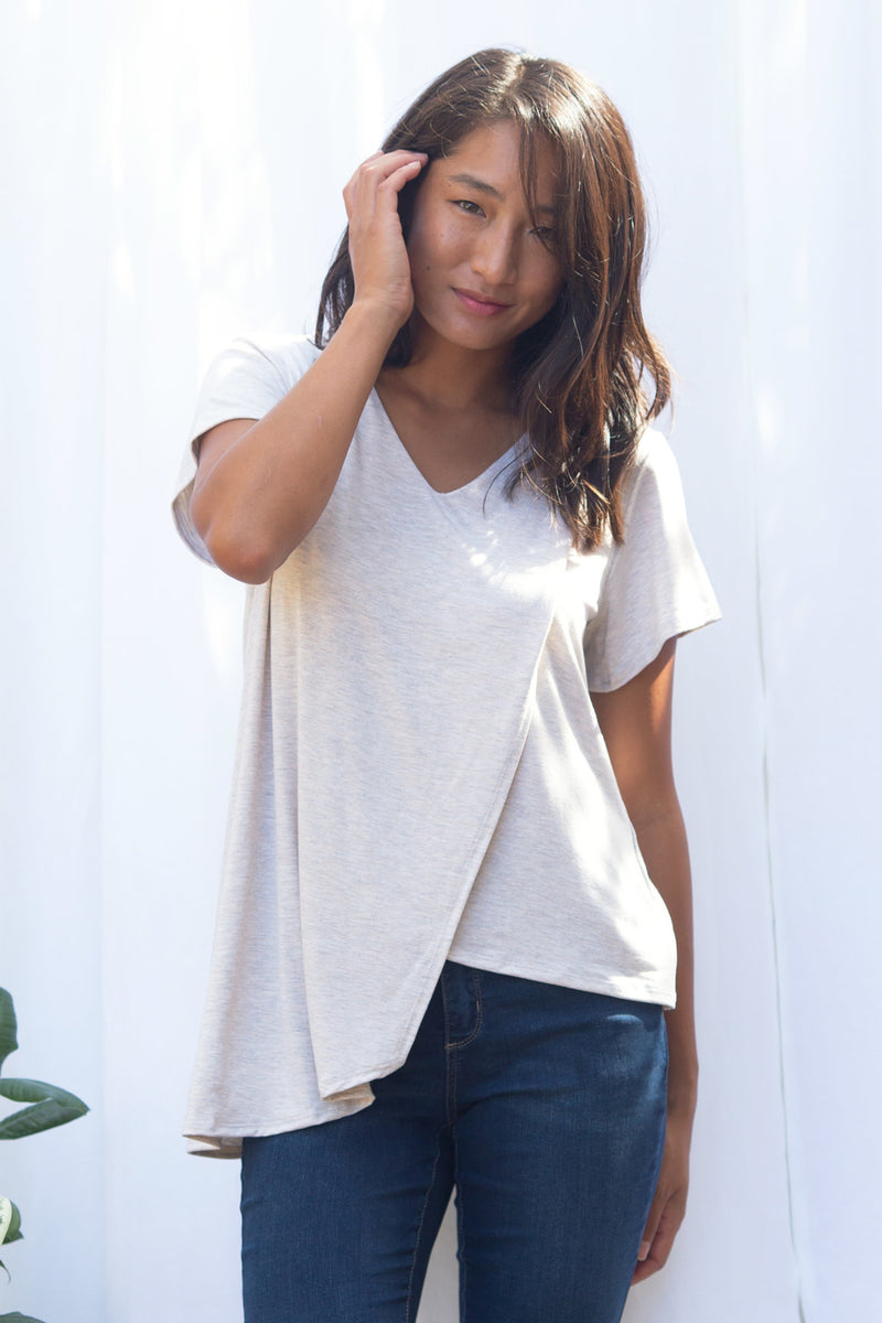 Gemma Asymmetrical Tunic (Oatmeal) - M