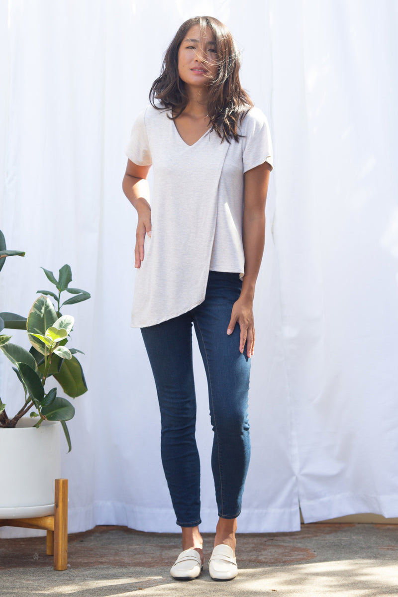 Gemma Asymmetrical Tunic (Oatmeal) - M
