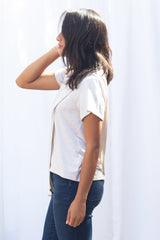 Gemma Asymmetrical Tunic (Oatmeal) - M