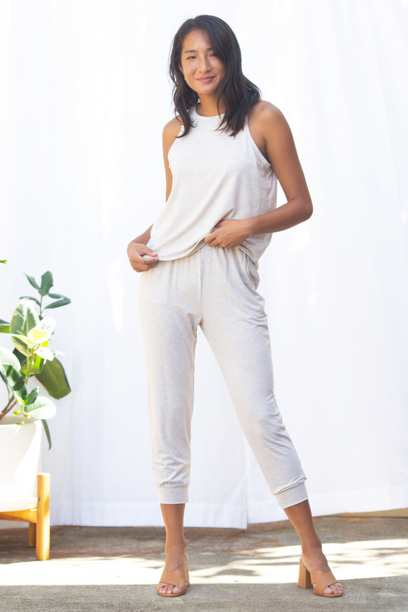 Michael Racer Tank Top (Oatmeal) - M