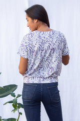 Luna Wrap Top (Wandering Lavender) - S