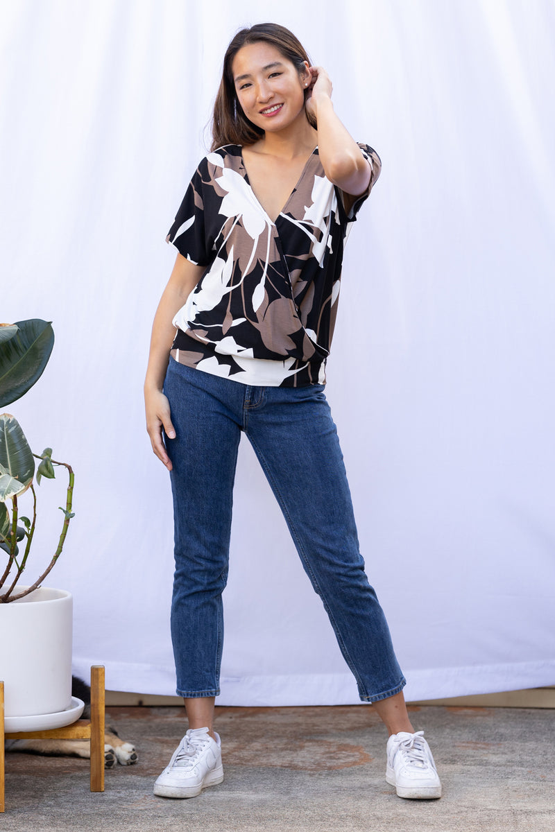 Luna Wrap Top (Orchid Shadow) - S
