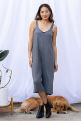 Paisley Jumpsuit (Charcoal) - M