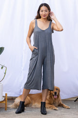 Paisley Jumpsuit (Charcoal) - M