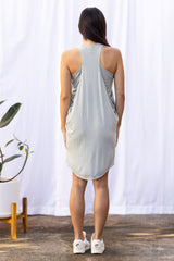 Chad Layered Dress (Sage Stripe) - M