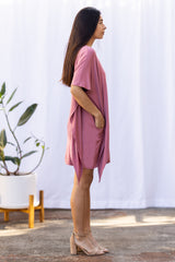 Sienna Asymmetrical Dress (Desert Rose) - M