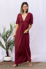 Kori Pleated Maxi (Merlot)