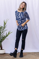 Meg Boatneck Top (Moonlight Daze) - L
