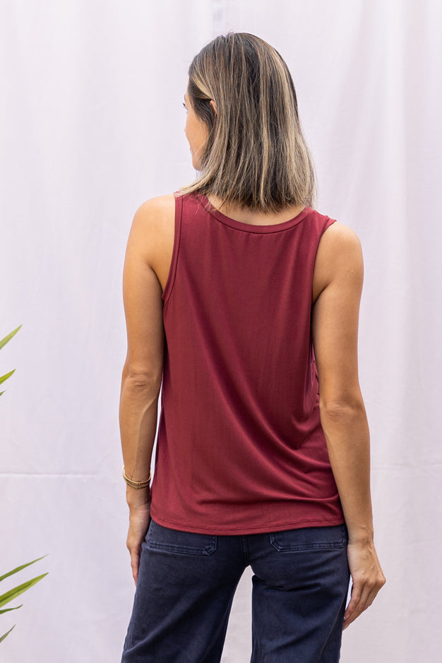 Nikki Tank Top (Merlot)