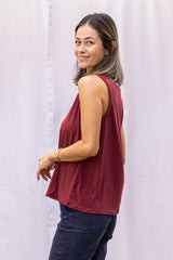 Nikki Tank Top (Merlot)