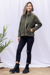 Perry Teddy Jacket (Olive) - S