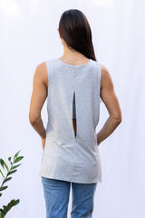 Courtney Layered Tank (Heather Grey)