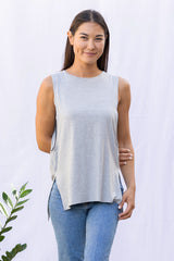 Courtney Layered Tank (Heather Grey)
