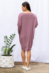 Jade Pleated Kaftan Dress (Belladonna) - XS