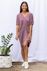 Jade Pleated Kaftan Dress (Belladonna) - XS