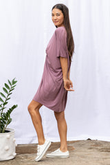 Jade Pleated Kaftan Dress (Belladonna) - XS