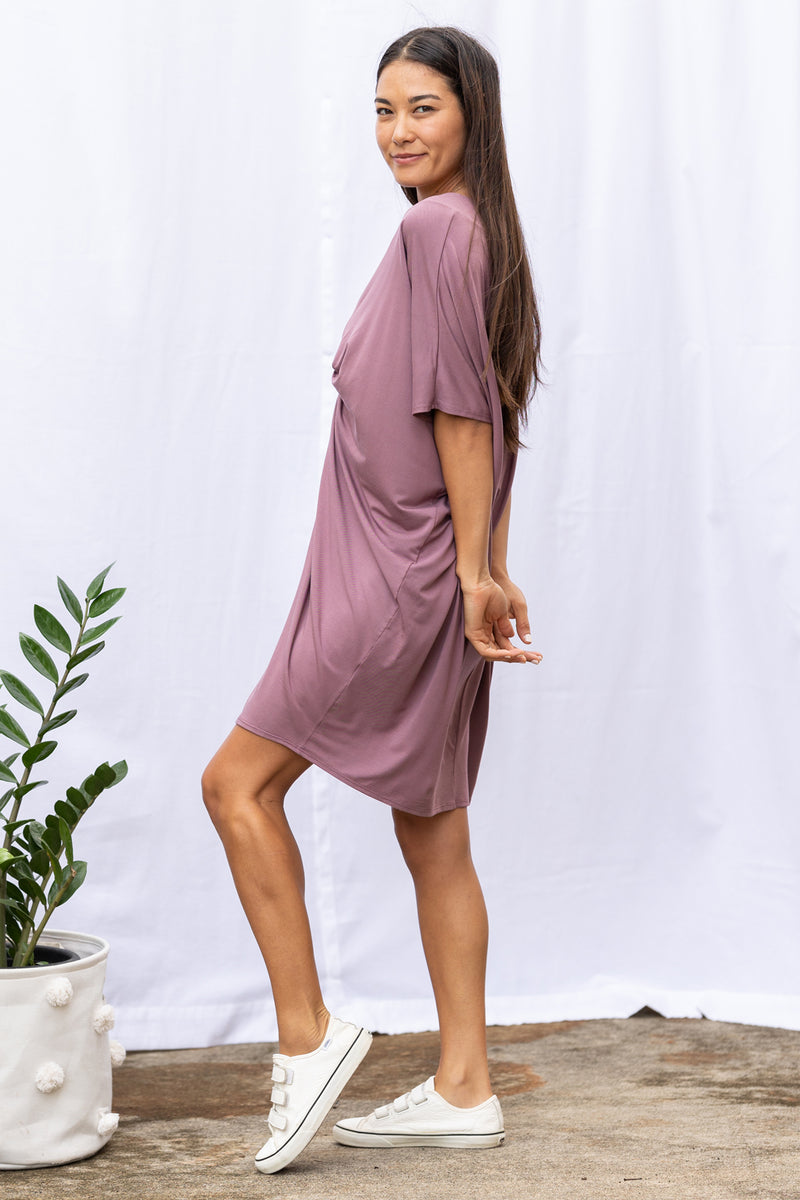 Jade Pleated Kaftan Dress (Belladonna) - XS