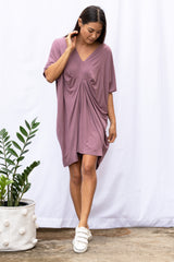 Jade Pleated Kaftan Dress (Belladonna) - XS