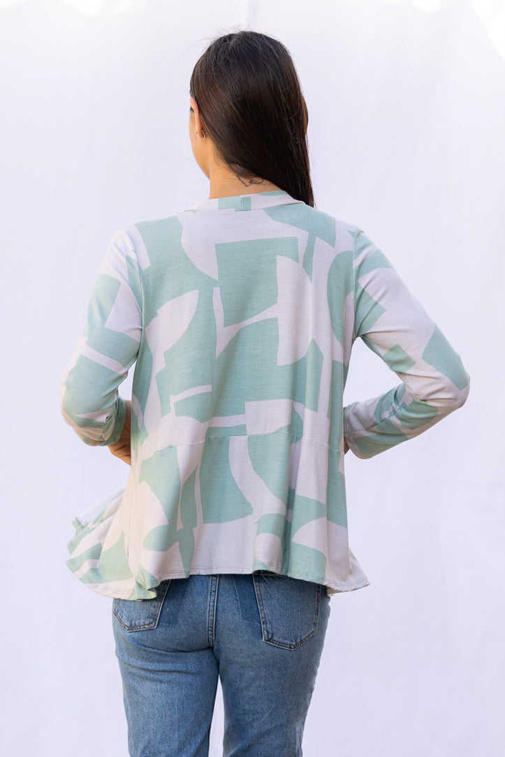 Sandy Cardigan (Sea Salt Deco Print)
