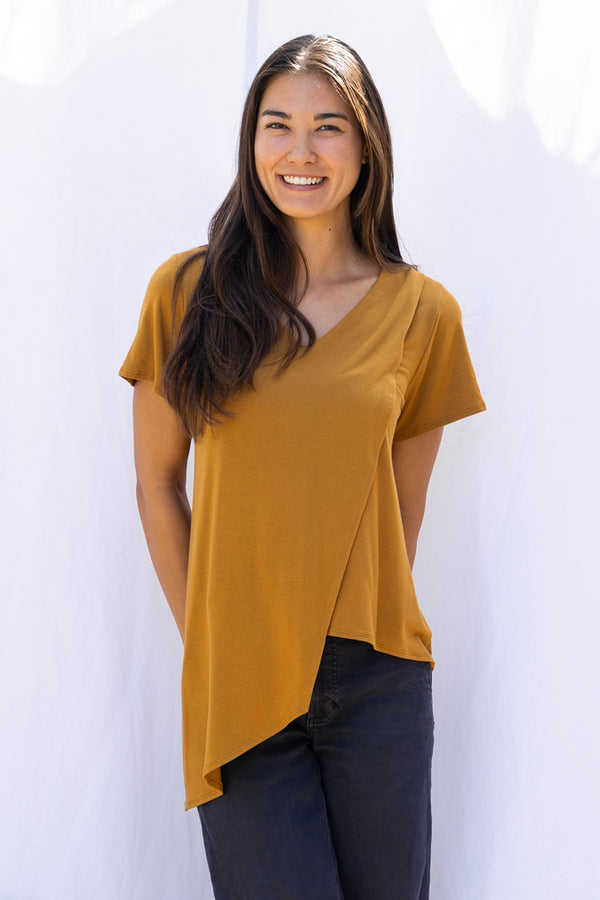 Gemma Asymmetrical Tunic (Cognac) - M