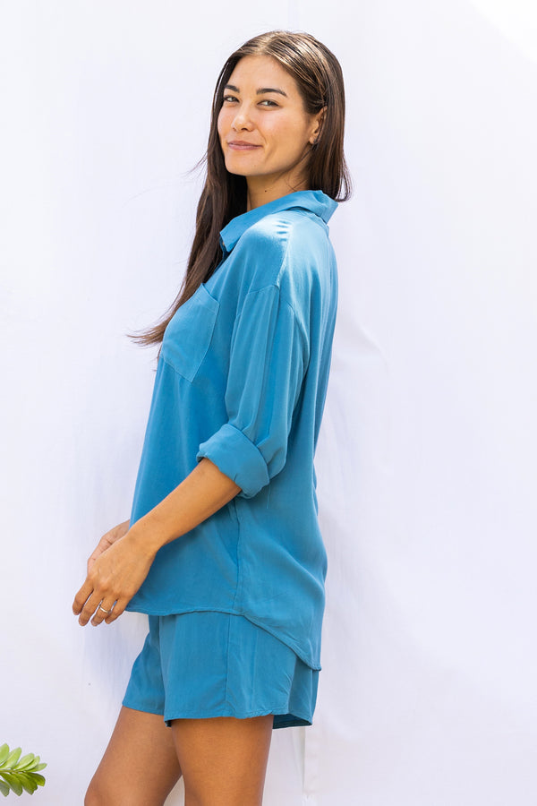 Kristin Button Down (Ocean)