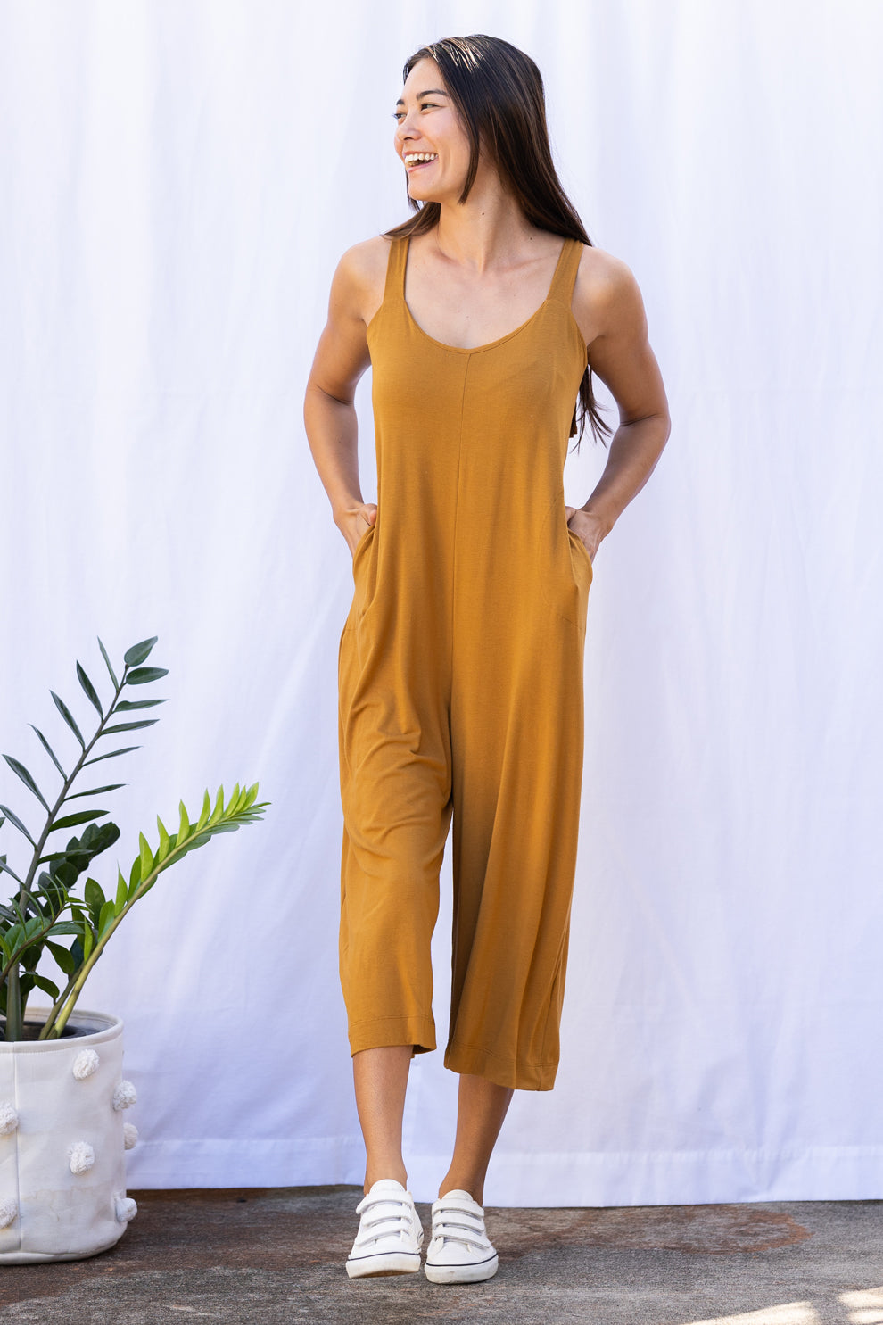Paisley Jumpsuit (Cognac) – Ten Tomorrow