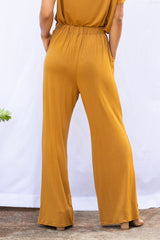 Parker High-Waisted Pant (Cognac) - M