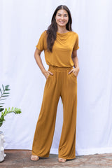 Parker High-Waisted Pant (Cognac) - M