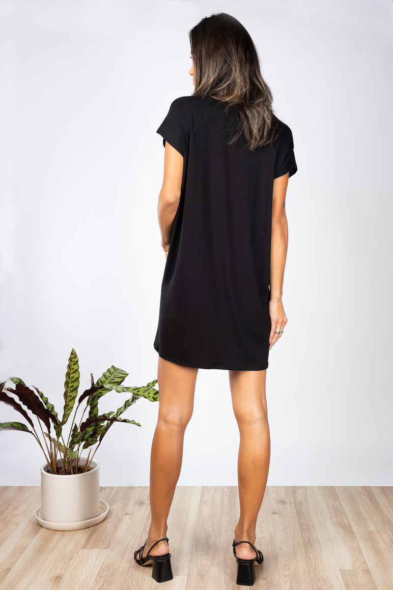 Dawn V-Neck Dress (Black)