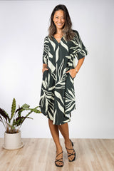 Jasper Kaftan Dress (Maile Forest)