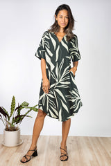 Jasper Kaftan Dress (Maile Forest)